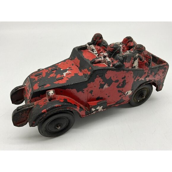 Sun Rubber Company Vintage 1940's  Army Radio & Machine Gun 4 Man Vehicle - Picture 8 of 16